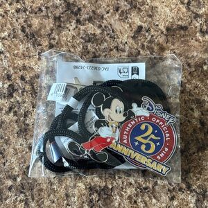 Disney Mickey Mouse 25th Anniversary Lanyard with pin cast member series